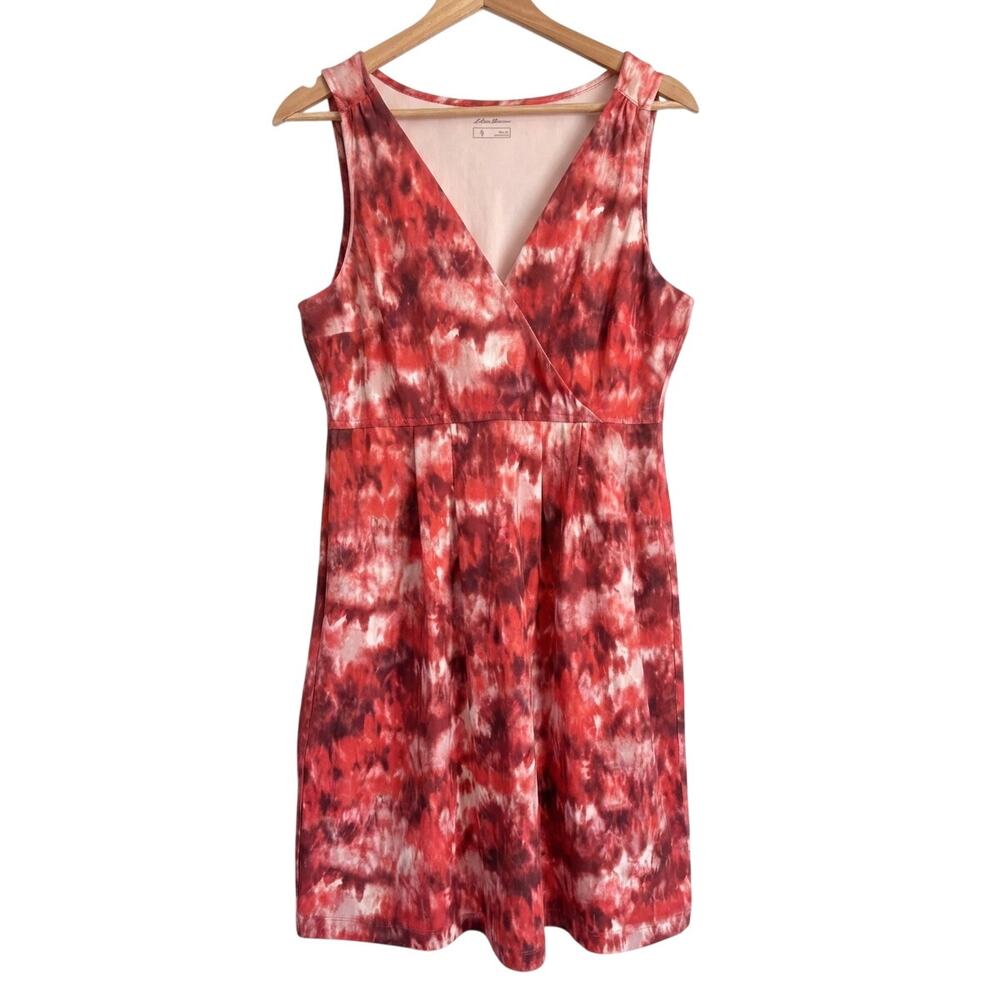 Eddie Bauer Womens M Boho Summer Vacation Beach Travel Abstract Surplice‎ Dress